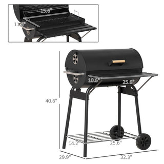 Sunvega 2 Burner Portable Gas BBQ Grill with Lid Thermometer and Foldable Legs