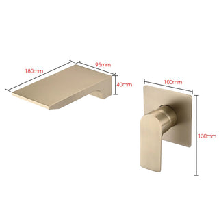 Sunvega Wall Mount Waterfall Bathtub Faucet with Single Handle and Matte Black Finish