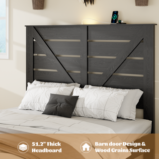 Sunvega Full Size Metal Platform Bed Frame with Headboard and Under Bed Storage