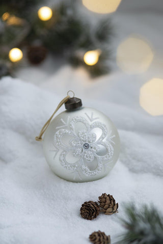 Sunvega Glass Glitter Painted Christmas Ball Ornaments Set of 12 for Holiday Decor
