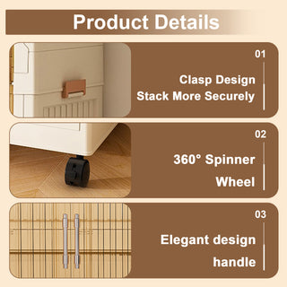 Sunvega Portable Wardrobe Closet Storage Organizer with 9 Magnetic Doors and Hanging Rod