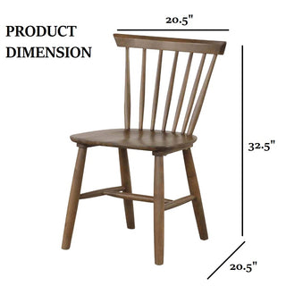 Sunvega Mid-Century Modern Dining Chairs with Spindle Back and Shaker Legs