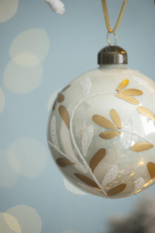 Sunvega Glass Glitter Painted Christmas Ball Ornaments Set of 12 for Holiday Decor
