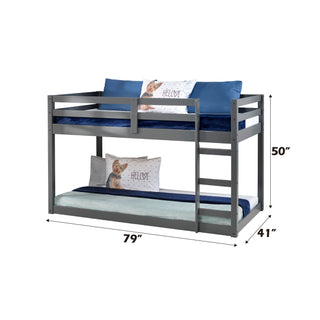 Sunvega Twin Loft Bed with Slats System and Right Facing Ladder in Espresso