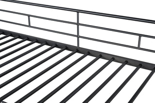 Sunvega Contemporary Style Twin Loft Bed With Open Area Underneath Black Metal