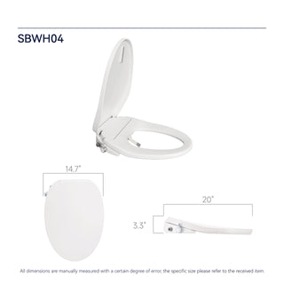 Sunvega Non-Electric Bidet Toilet Seat with Heated Seat and Dual Wash Modes