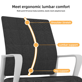 Sunvega Modern Mesh Office Chair with Ergonomic Backrest and Stable Metal Frame