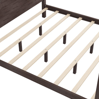 Sunvega King Size Canopy Platform Bed with Headboard and Sturdy Support Legs