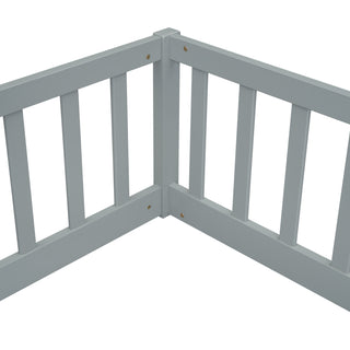 Sunvega Double Twin Floor Bed with Guardrails for Compact Rooms and Limited Space