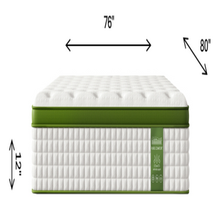 Sunvega 12 Inch King Size Hybrid Mattress with Gel Memory Foam and Pocket Springs