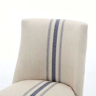 Sunvega Contemporary Upholstered Dining Chairs with Nailhead Accents and Rubberwood Legs