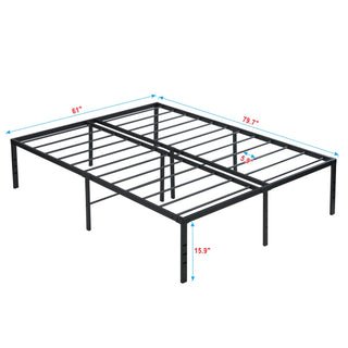 Sunvega Heavy Duty Twin Size Metal Bed Frame with Reinforced Steel Slats