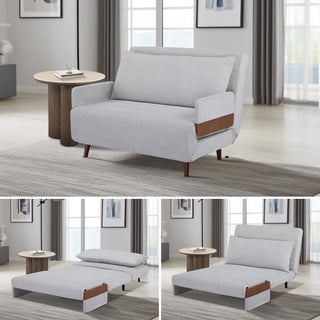 Sunvega 3 in 1 Convertible Sofa Bed Chair with Plush Pillow and Ergonomic Backrest