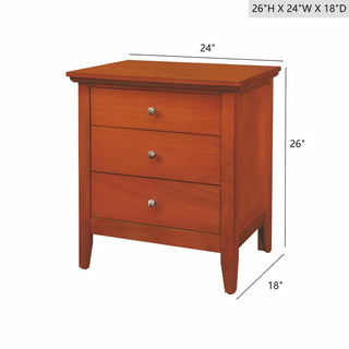 Sunvega Charming Oak Nightstand with Drawer for Essentials and Ample Tabletop Space