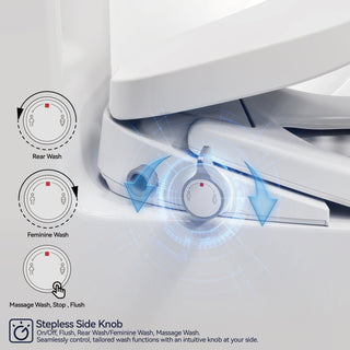 Sunvega Non-Electric Bidet Toilet Seat with Heated Seat and Dual Wash Modes