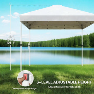 Sunvega Pop Up Canopy Tent with Two Half Sidewalls and Wheeled Carry Bag