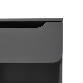 Sunvega Modern Minimalist Nightstand with Single Drawer and Open Cubby