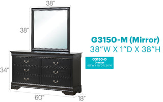 Sunvega Elegant Traditional Black Storage Dresser for Effortless Organization