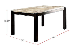 Sunvega Modern Natural Tone Dining Table with Open Lower Shelf for Kitchen