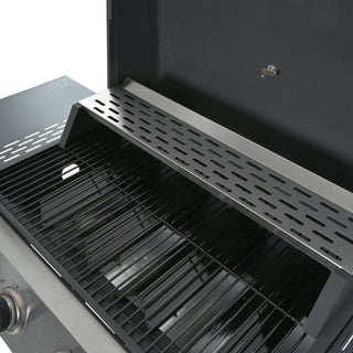 Sunvega 4 Burner Propane Gas Grill with Stainless Steel 34,000 BTU and Two Shelves