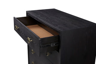 Sunvega Peppercorn Finish 5 Drawer Chest with Cedar and Felt Lining