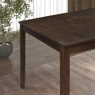 Sunvega Transitional Dark Cherry Dining Table Set with Diamond Back Chairs