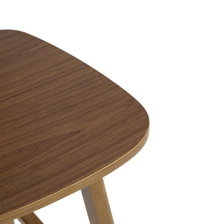 Sunvega Natural Wood Barstool Set with Rattan Backrest and Curved Seat