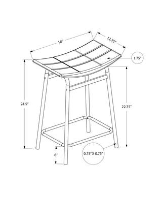 Sunvega Modern Counter Height Barstools with Grey Fabric and Black Metal Legs Set of 2