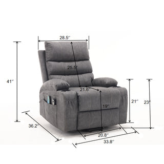 Sunvega Large 21 Inch Seat Width Electric Power Lift Recliner Chair with Massage