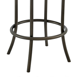 Sunvega Piren Swivel Counter or Bar Stool with Brown Faux Leather Upholstery