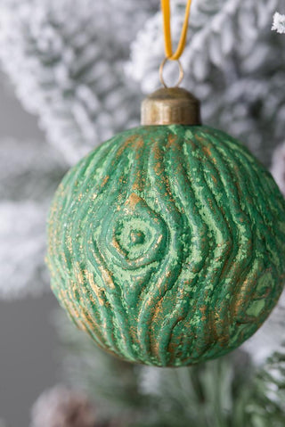 Sunvega Glass Glitter Painted Christmas Ball Ornaments Set of 12 for Holiday Decor