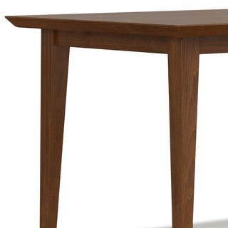 Sunvega Walnut Dining Table for 6 with Solid Wood Veneer Top and Tapered Legs