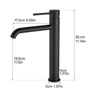 Sunvega Brushed Nickel Single Hole Waterfall Bathroom Sink Faucet with Single Handle