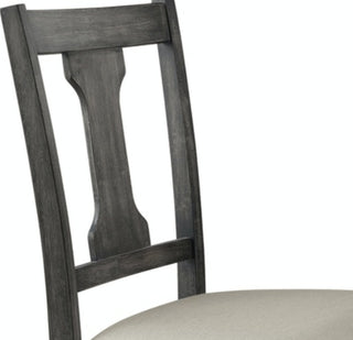 Sunvega Tan Linen Upholstered Armless Dining Chair with Wooden Backrest Set of 2