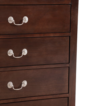 Sunvega Traditional Style Bedroom Chest with Carved Bases and Curved Mouldings
