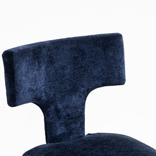 Sunvega Mid Century Modern Dining Chairs Set of 2 with Chenille Fabric and Hardwood Frame