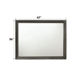 Sunvega Naima Gray Finish Mirror with Simple Clean Design and Smooth Non Beveled Edge