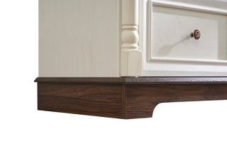 Sunvega Antique Two Tone Finish Wooden 6 Drawer Dresser Chest for Bedroom