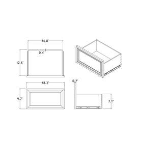 Sunvega Contemporary Dresser with Spacious Drawers and Geometric Design Legs