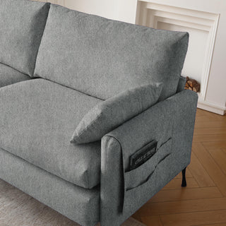 Sunvega Deep 3-Seater Cloud Couch with Thickened Cushions and Pillows for Living Room