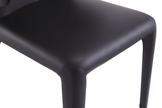 Sunvega Mid-Century Modern Dining Chairs Set of 2 with Faux Leather Upholstery