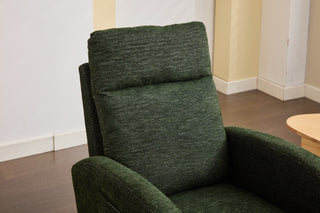 Sunvega Modern Upholstered Nursery Glider Rocking Chair with High Backrest and Side Pocket