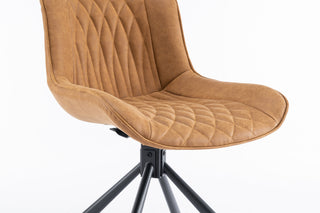 Sunvega Mid-Century Modern Tufted Diamond Pattern Upholstered Swivel Dining Chair