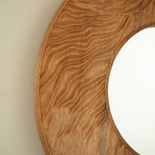 Sunvega Sunburst-Shaped PU Art Decorative Wall Mirror for Bathroom Bedroom