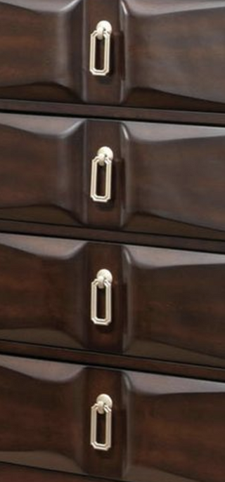 Sunvega Lancaster Espresso Finish Dresser with Eight Spacious Drawers for Bedroom