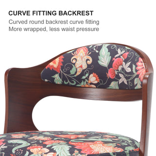 Sunvega Adjustable Swivel Bar Stool with Solid Wood Backrest and Soft Fabric 2pcs