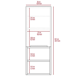 Sunvega Milwaukee Medicine Cabinet with Two Interior Shelves and Semi-Open Bottom