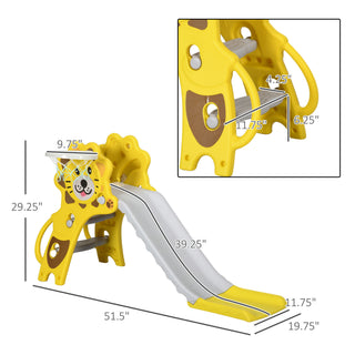 Sunvega 2 in 1 Toddler Slide with Basketball Hoop for Indoor Play and Exercise