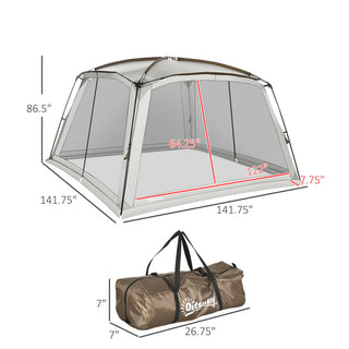 Sunvega 12x12 Feet Screen House Tent with 2 Doors, UV50+ Protection for Patio and Camping