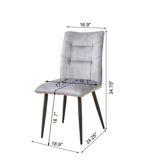 Sunvega Modern Velvet Dining Chairs with Soft Cushioned Seats and Iron Frames